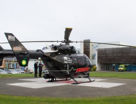 Otago Rescue Helicopters machine at Southland Hospital